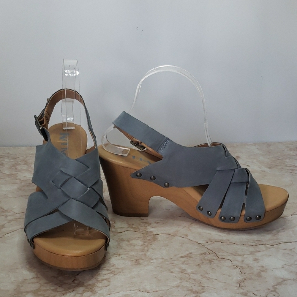 Korks Blue/Gray Women's Platsform Sandals - Picture 3 of 7